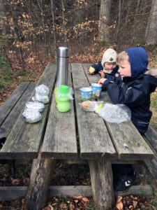 Madpakke hygge i Fløjstrup skov