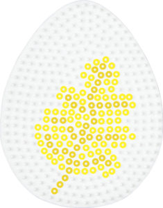 Gult_efterårsblad i Hama perler