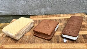 Test af sandwisch is fra Netto og Lidl